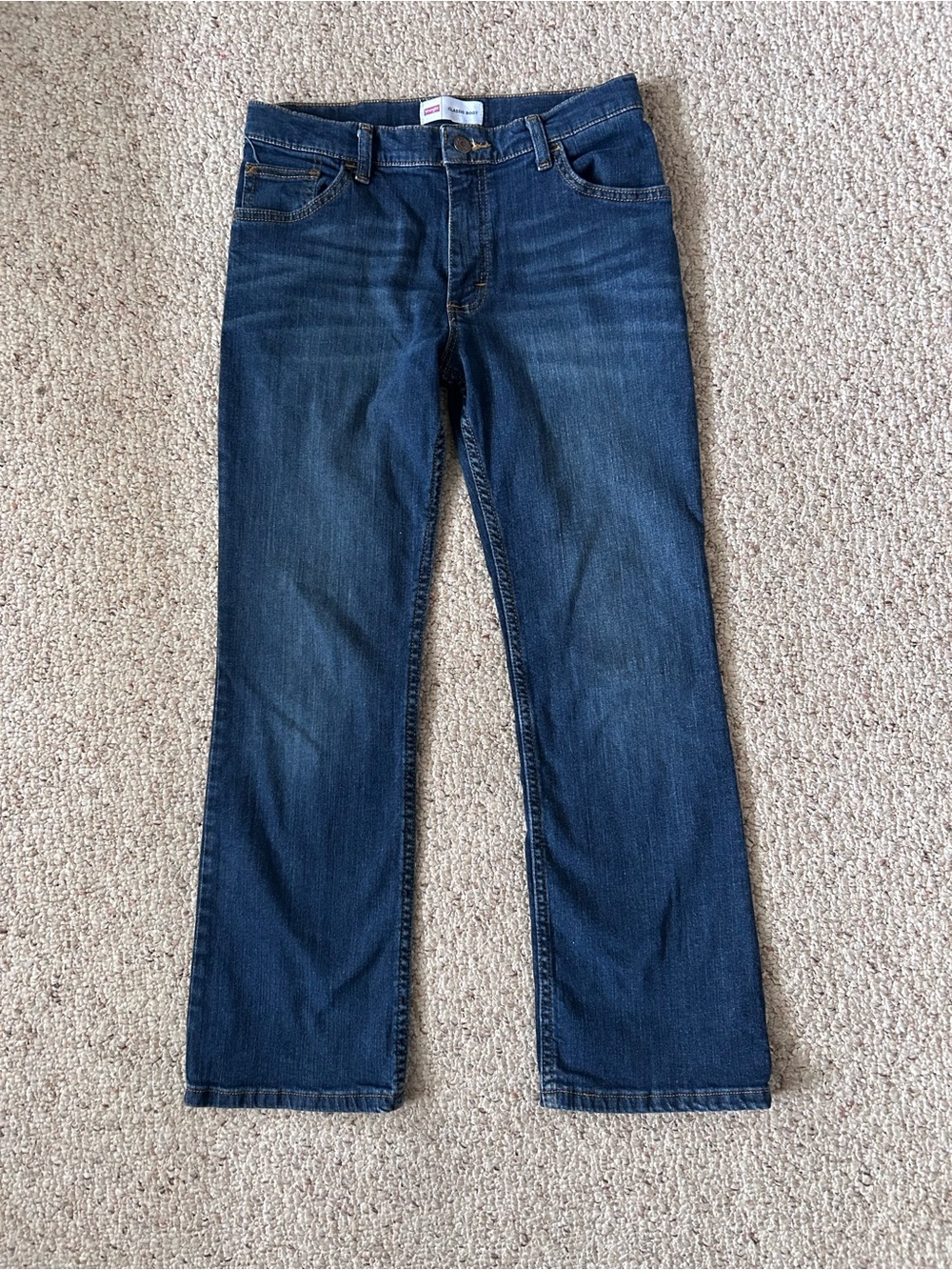 Wrangler Dark Blue Classic Boot Jeans, Boys 14 Regular